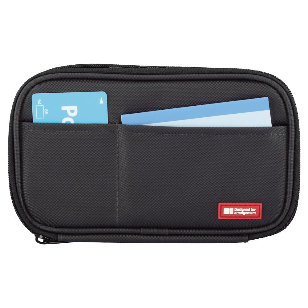 Lihit Lab Teffa Pen Case - Book Style - Triple Zipper - Black - LIHIT LAB A - 7556 - 24 - IRO
