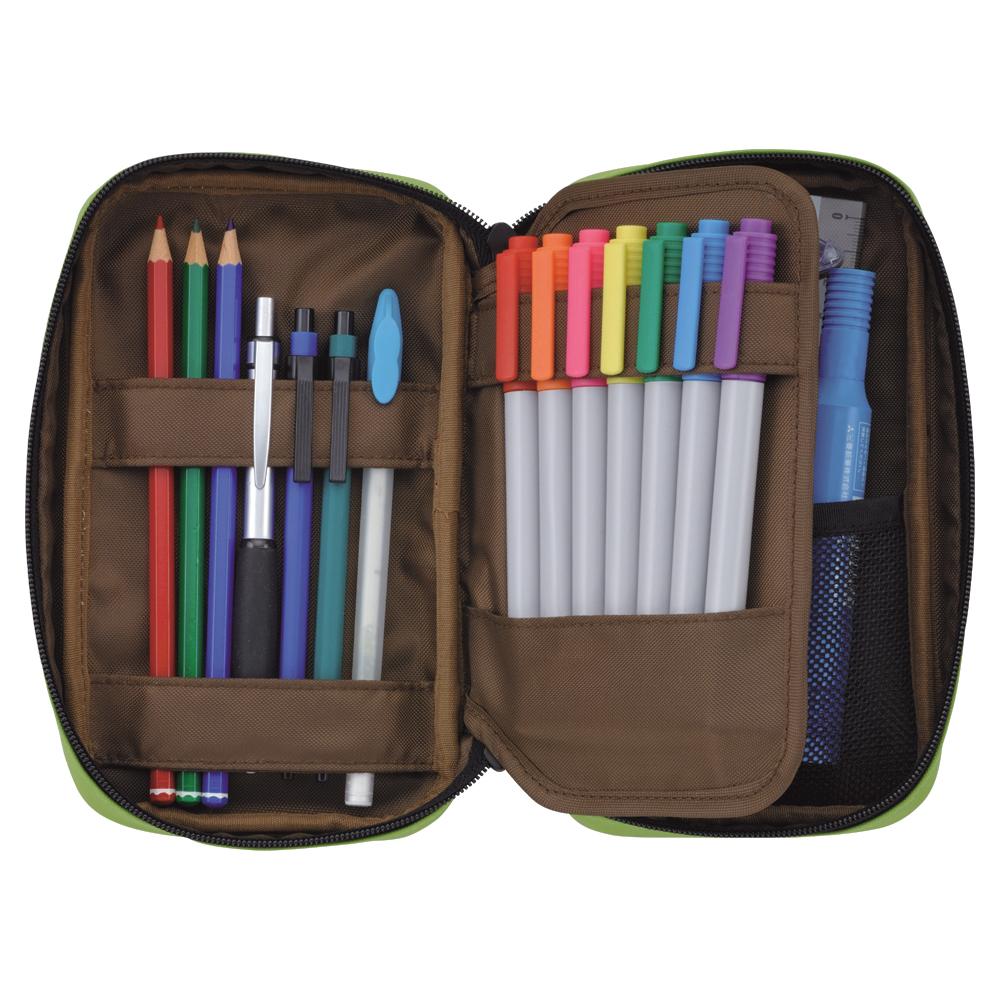 Lihit Lab Teffa Pen Case - Book Style - Yellow Green - LIHIT LAB A - 7551 - 6 - IRO