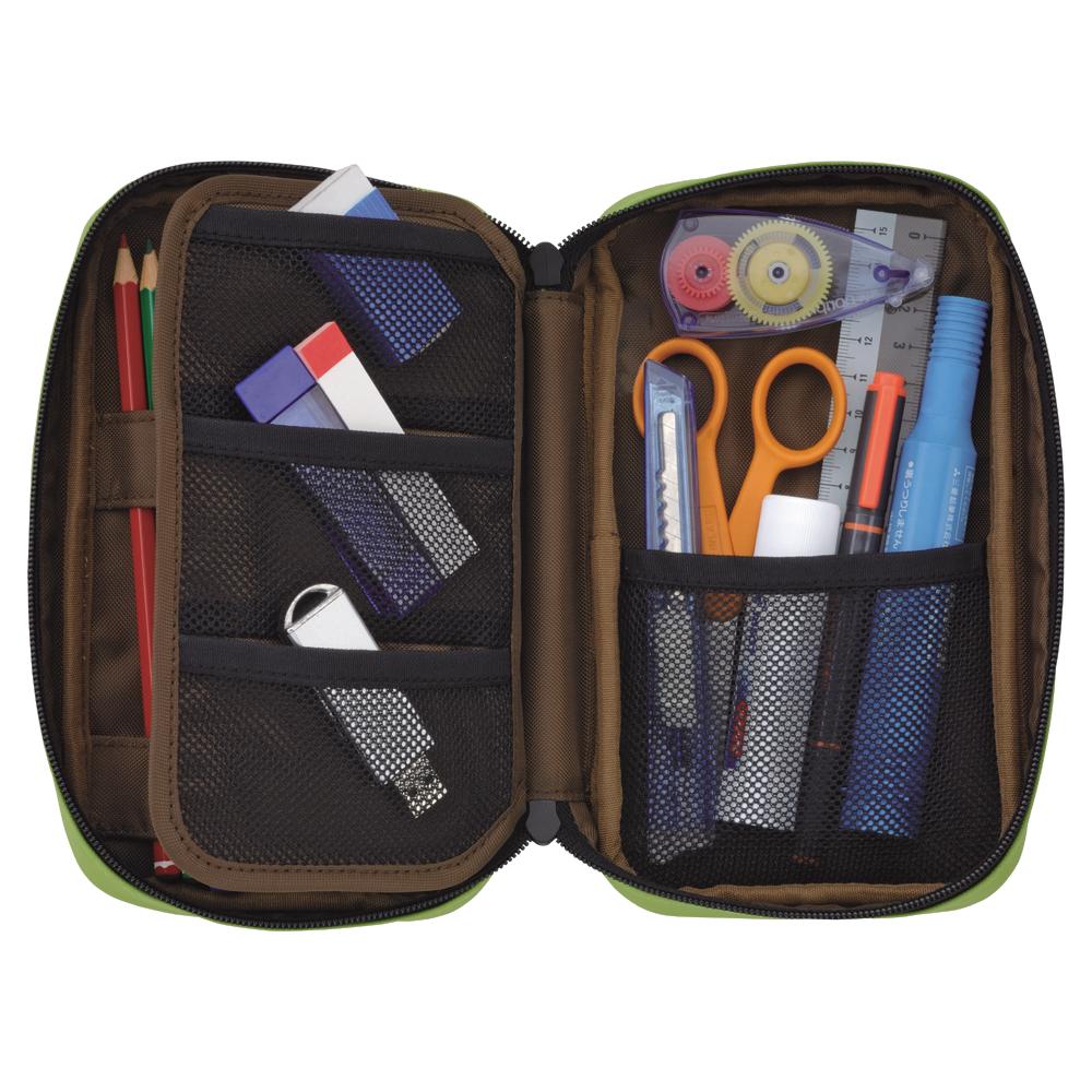 Lihit Lab Teffa Pen Case - Book Style - Yellow Green - LIHIT LAB A - 7551 - 6 - IRO