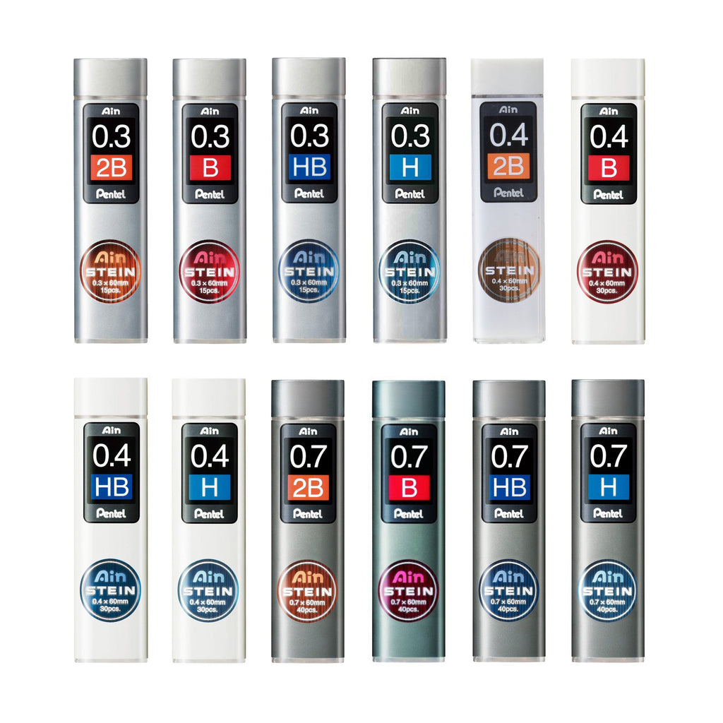 Pentel Ain Stein Lead - 0.3/0.4/0.7 mm - 2B/B/HB/H - PENTEL C273 - 2B - IRO