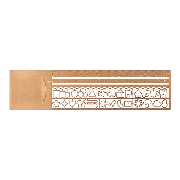 Midori Template Clip ruler - Copper - MIDORI 42290006 - IRO