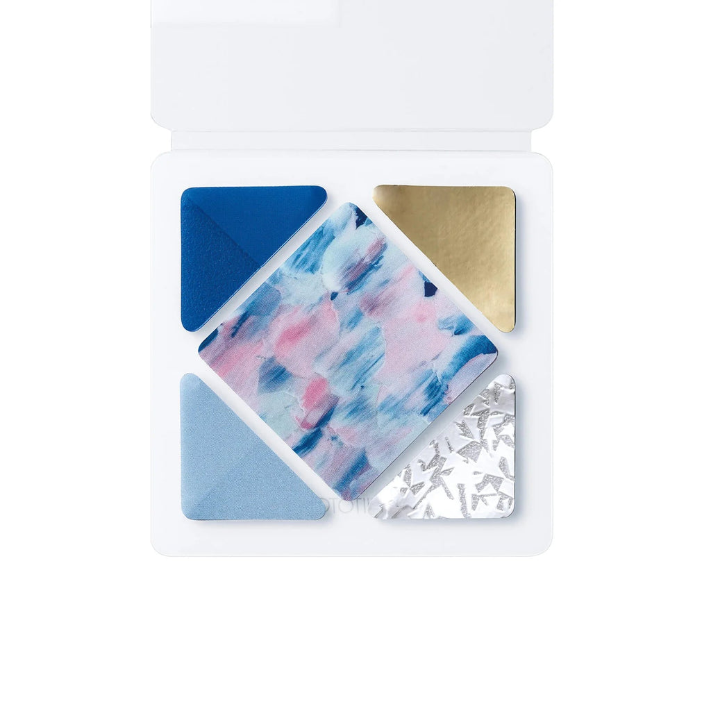 Hitotoki COFFRET Cosmetic Motif Film Sticker - Square - Horizon Blue - HITOTOKI COFS001 - IRO