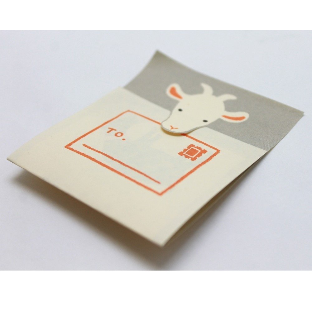 Midori Secret Sticky Notes - Goat Pattern - MIDORI 11788006 | IRO