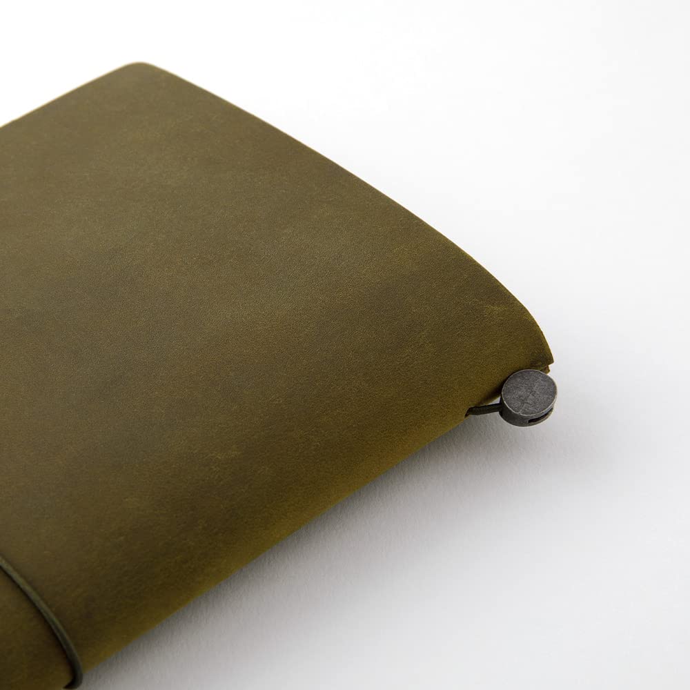 Traveler's Company Traveler's Notebook Starter Kit - Olive Leather - Regular Size - Blank - TRC 15342006 - IRO