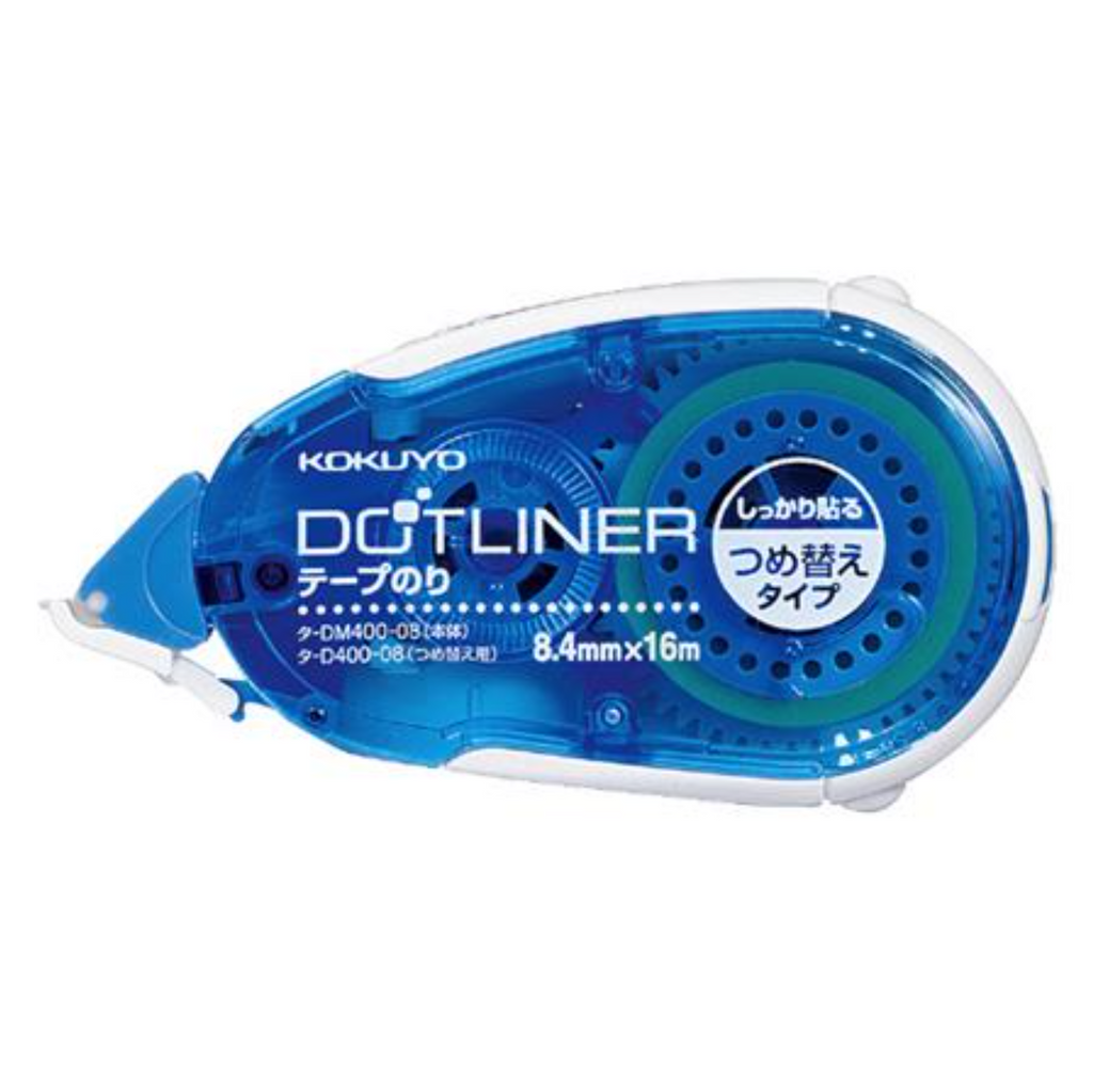 Kokuyo Dotliner Adhesive Glue Tape - 8.4 mm x 16 m - Refillable - KOKUYO TA - DM400 - 08N - IRO