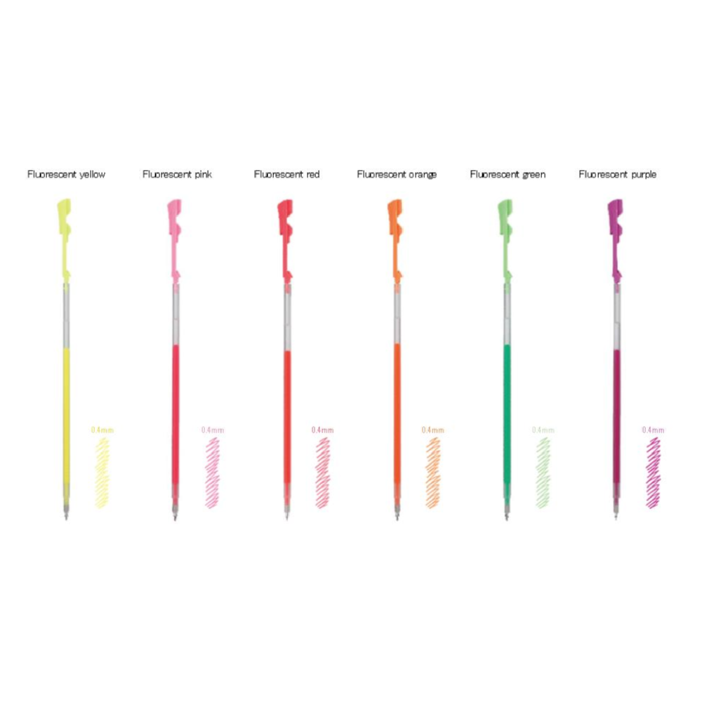 Pilot Hi - Tec - C Coleto Multi Pen Refill - 0.4 mm - Fluorescent Color - PILOT LHKRF - 10S4 - KG - IRO