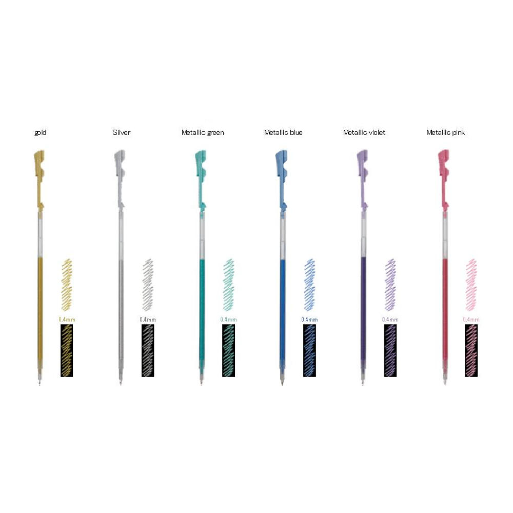 Pilot Hi - Tec - C Coleto Multi Pen Refill - 0.4 mm - Metallic Color - PILOT LHKRF - 10S4 - S - IRO