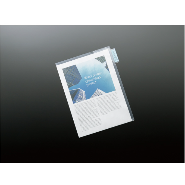 Kokuyo Clear Index Holder - with Stopper & Single Mountain - Pack of 10 - A4 - KOKUYO FU - KFD7501NT - IRO