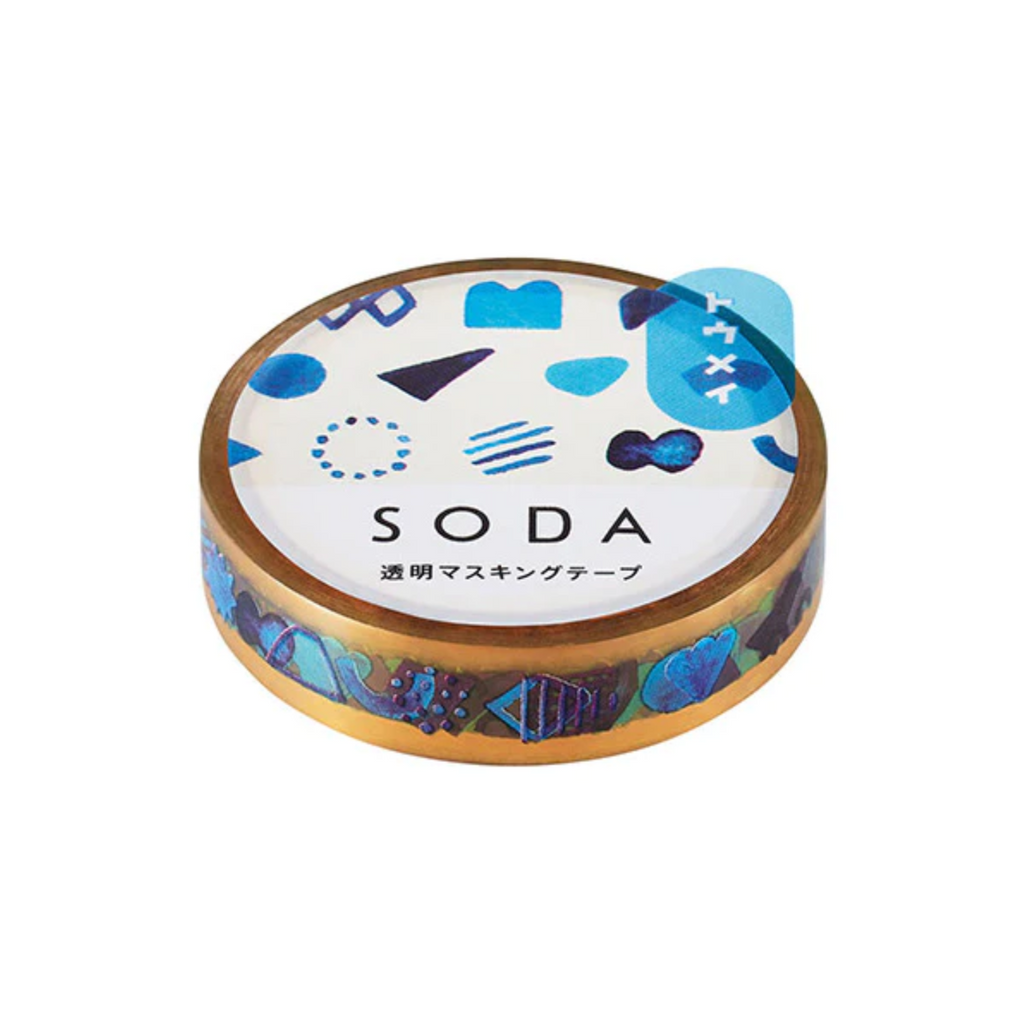 Hitotoki SODA Transparent Masking Tape - 10 mm x 5 m - Shape - HITOTOKI CMT10 - 003 - IRO