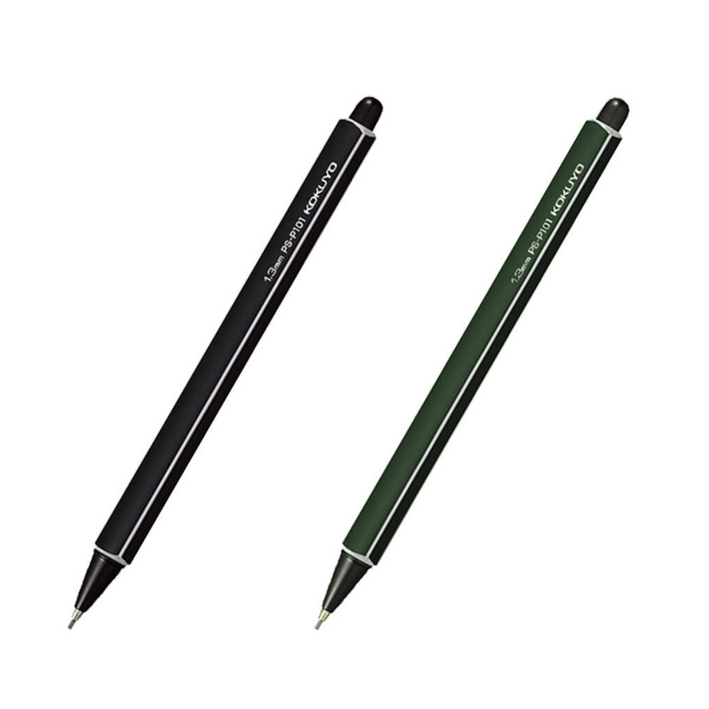 Mechanical Pencils Kokuyo Enpitsu Mechanical Pencil - 1.3 mm - Retractable - Black / Dark Green Black KOKUYO PS-P101D-1P