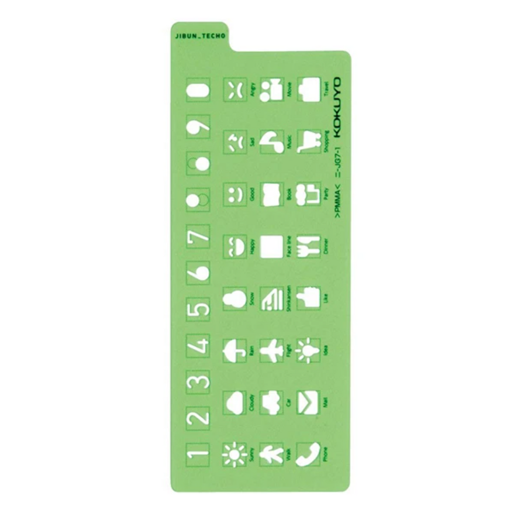 Planner accessories Kokuyo Jibun Techo Template Stencil - Icon KOKUYO NI-JG7-1