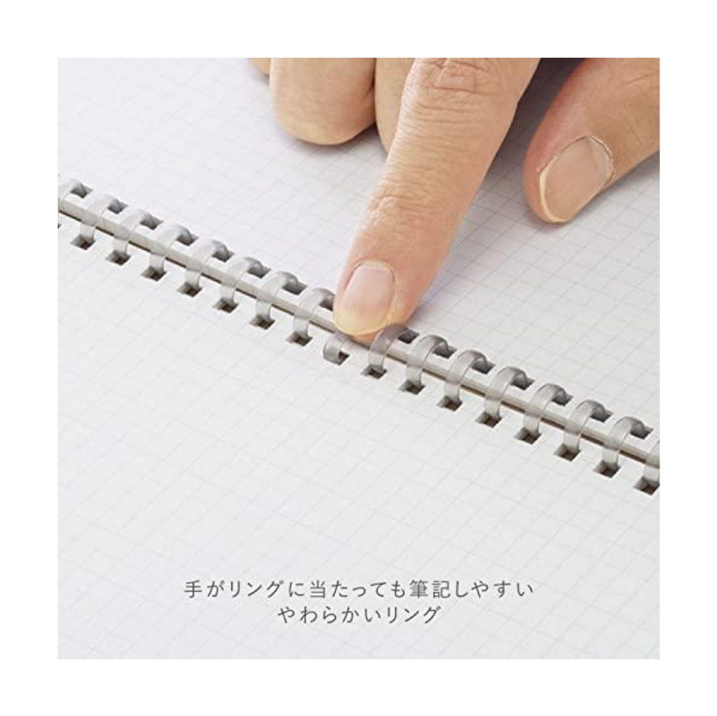 Kokuyo ME Soft Ring Notebook - 5mm Grid - A5 - 50 sheets - Moon Lime - KOKUYO KME - SR931S5Y - IRO