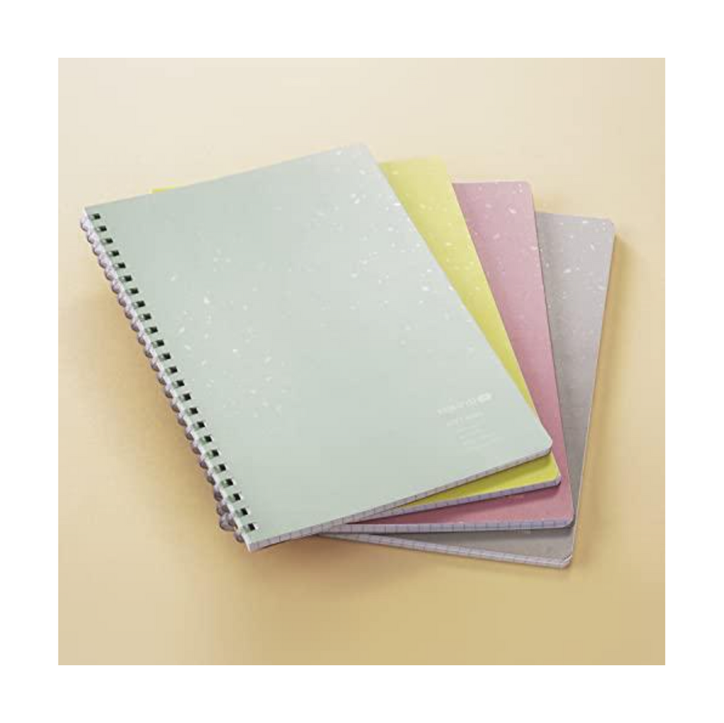 Kokuyo ME Soft Ring Notebook - 5mm Grid - A5 - 50 sheets - Taupe Rose - KOKUYO KME - SR931S5MV - IRO