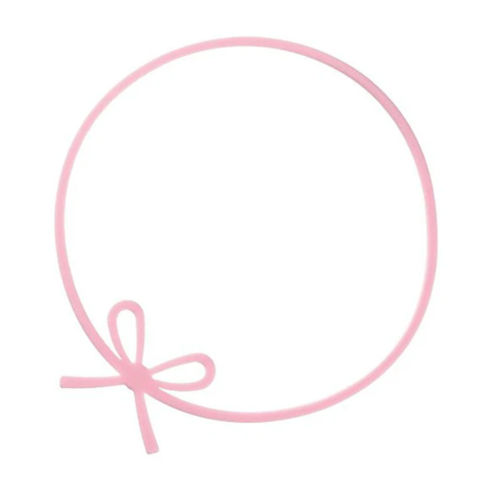 Kokuyo Mizuhiki Ribbon Silicon Rubber Bands - Peach - 7 pieces - KOKUYO KOMU - W1P - IRO