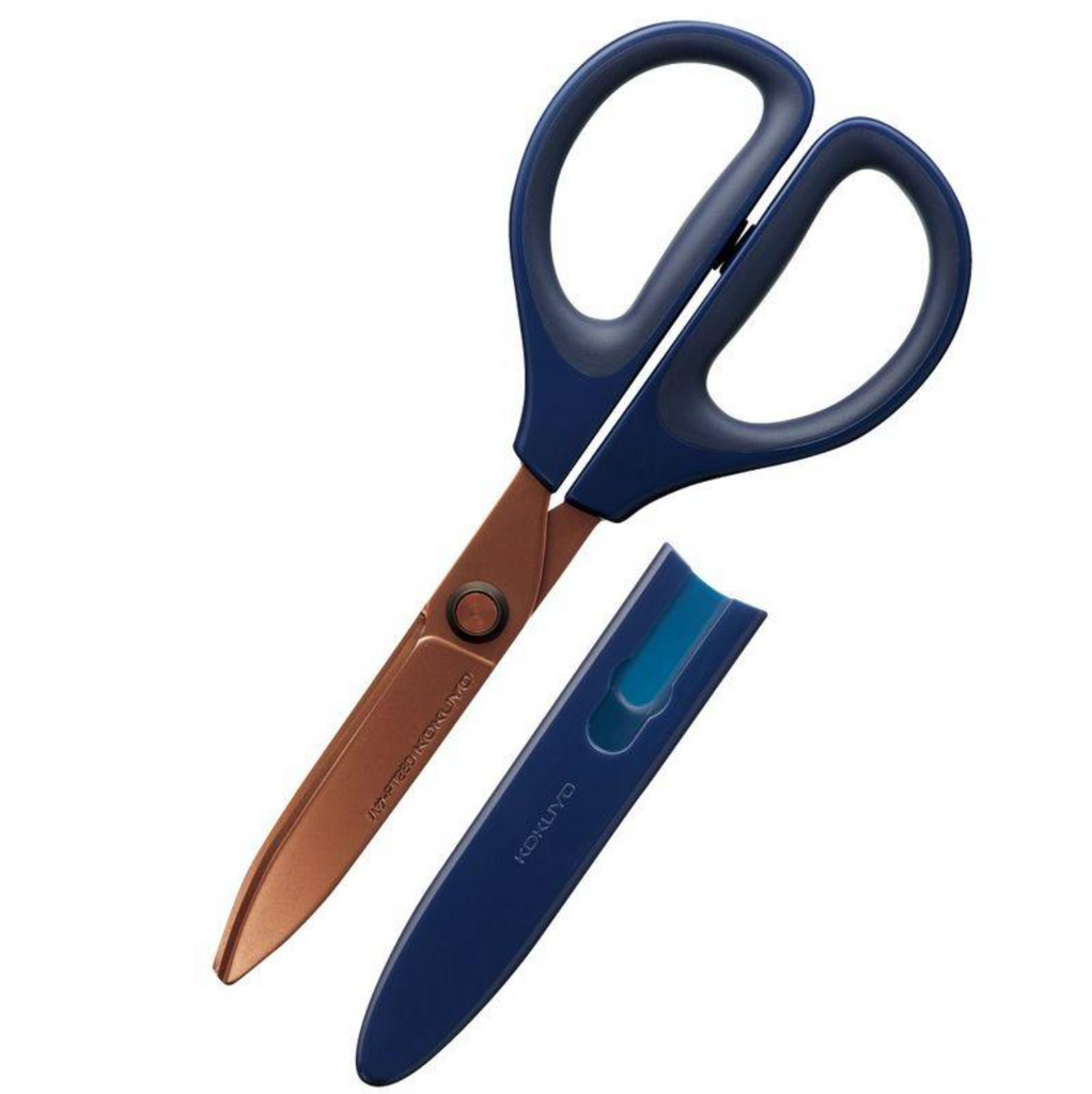Kokuyo HASA Glueless Scissors - Titanium - Navy - KOKUYO HASA - PT280DB - IRO