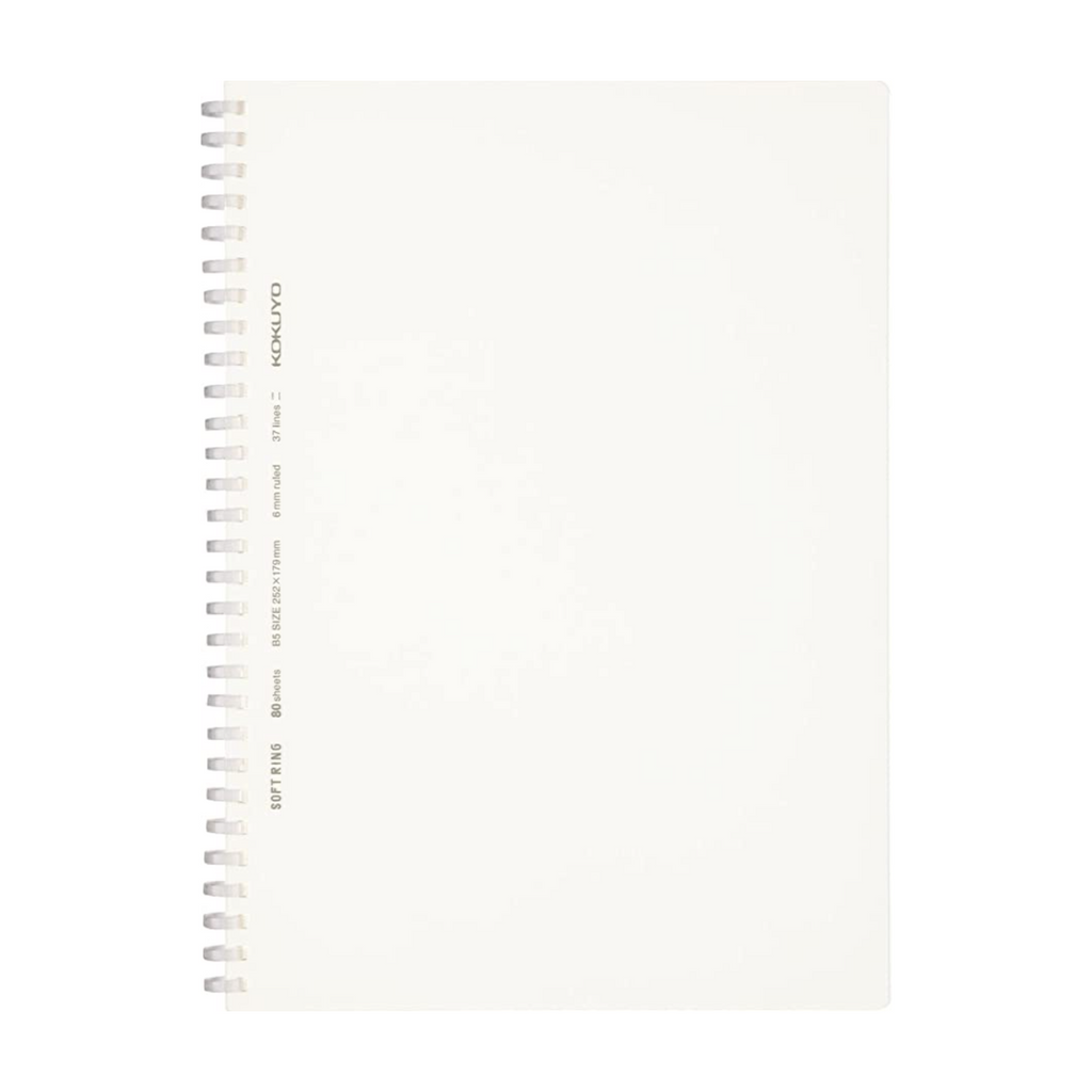 Notebooks Kokuyo Soft Ring Clear Notebook - 6 mm Lined - 80 sheets - Cut Off - Slim B5 KOKUYO SU-SV508B-T