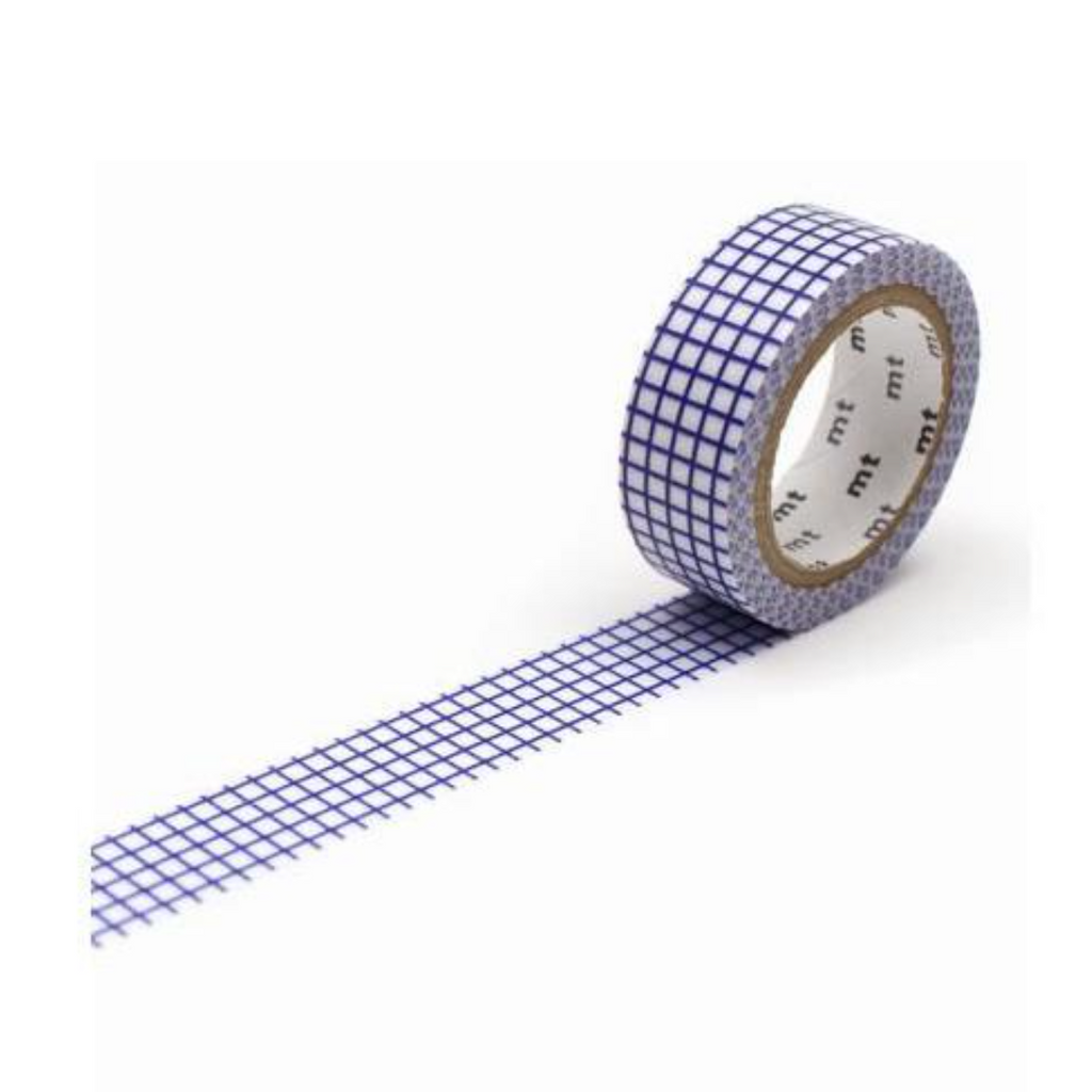 MT Masking Tape - 15 mm - Grid Blueberry - MT 01D396R - IRO