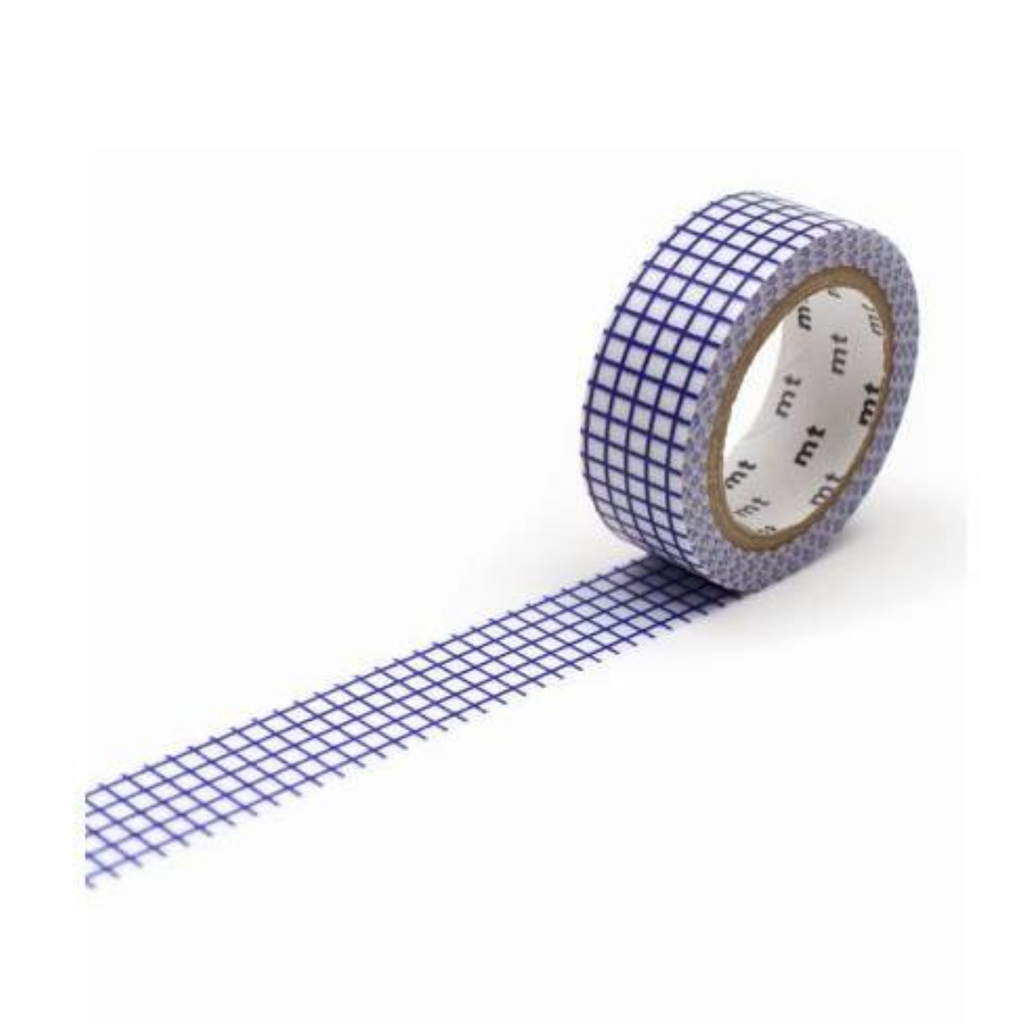 Masking Tape MT Masking Tape - 15 mm - Grid Blueberry MT 01D396R