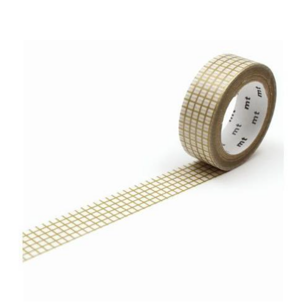 MT Masking Tape - 15 mm - Grid Gold - MT 01D398R - IRO