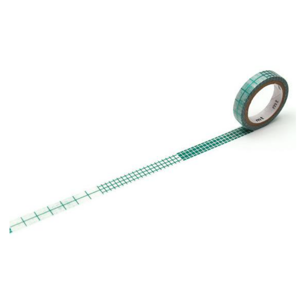 MT Masking Tape - Fab Series - 7 mm - Green Grid - MT HK - 1P18 - IRO