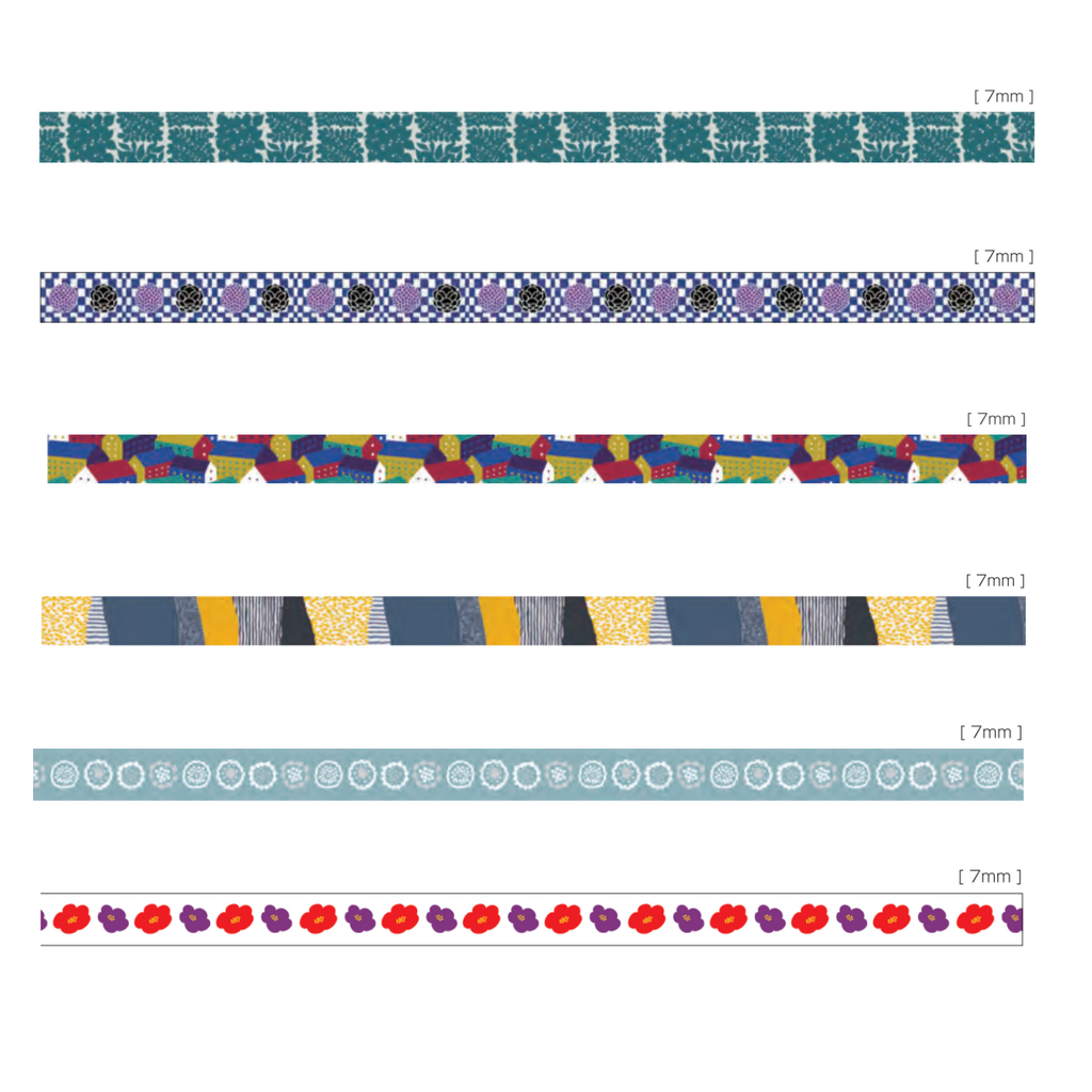 Masking Tape MT Masking Tape - SOU SOU - 7 mm - Red Flowers MT SOU15