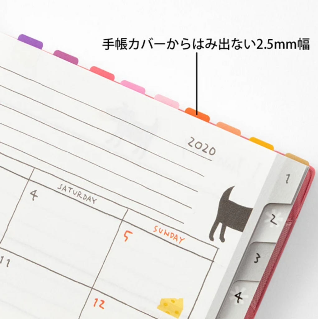 Midori Chiratto Index Tab - Colours - 2 Sheets (48 Pieces) - Small - MIDORI 82469006 - IRO