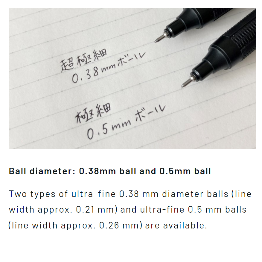 Ballpoint Pens Tombow Monograph Light Ballpoint Pen - Mono Color - 0.38 mm - Black / Blue / Red Ink Black TOMBOW BC-MGLU01