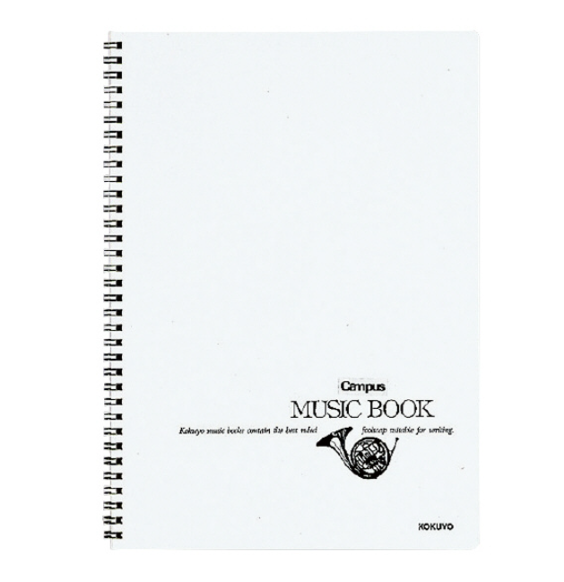 Kokuyo Music Notebook (Twin Ring) - 30 sheets - 12 Steps - A4 - KOKUYO ON - T10 - IRO