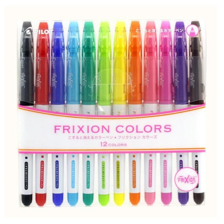 Bullet Tip Pens Pilot FriXion Felt Tip Marker - 12 Color Set - Erasable PILOT SFC-120M-12C