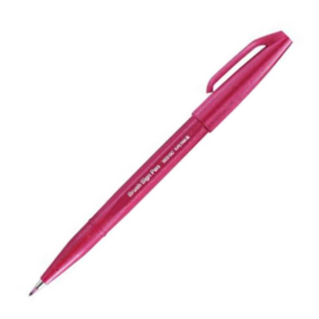 Pentel Fude Touch Brush Sign Pen - Long Life Design Award - 12 New Colors - PENTEL SES15C - B2 - IRO
