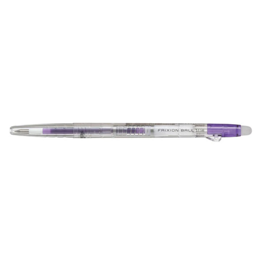 Pilot FriXion Ball Slim Gel Pen - Clear Body - 0.38 mm - Erasable - PILOT LFBS - 18UF - NCV - IRO