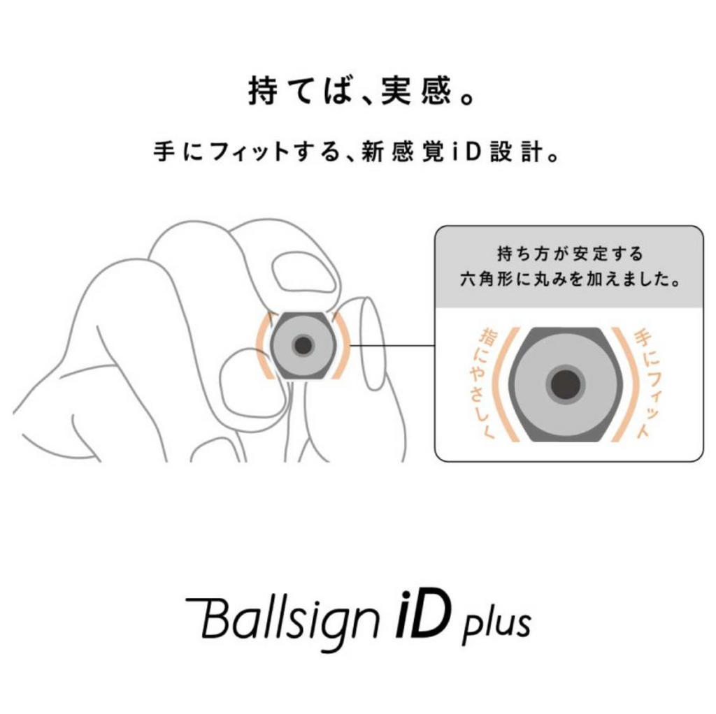 Sakura Ballsign iD PLUS Gel Pen - 0.5 mm - Black Matte / White Metal - SAKURA GBR355#49 - IRO