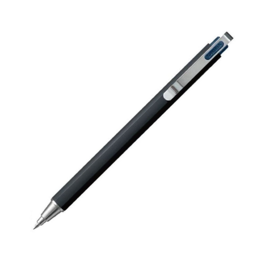 Sakura Ballsign iD PLUS Gel Pen - 0.5 mm - Black Matte / White Metal - SAKURA GBR355#43 - IRO