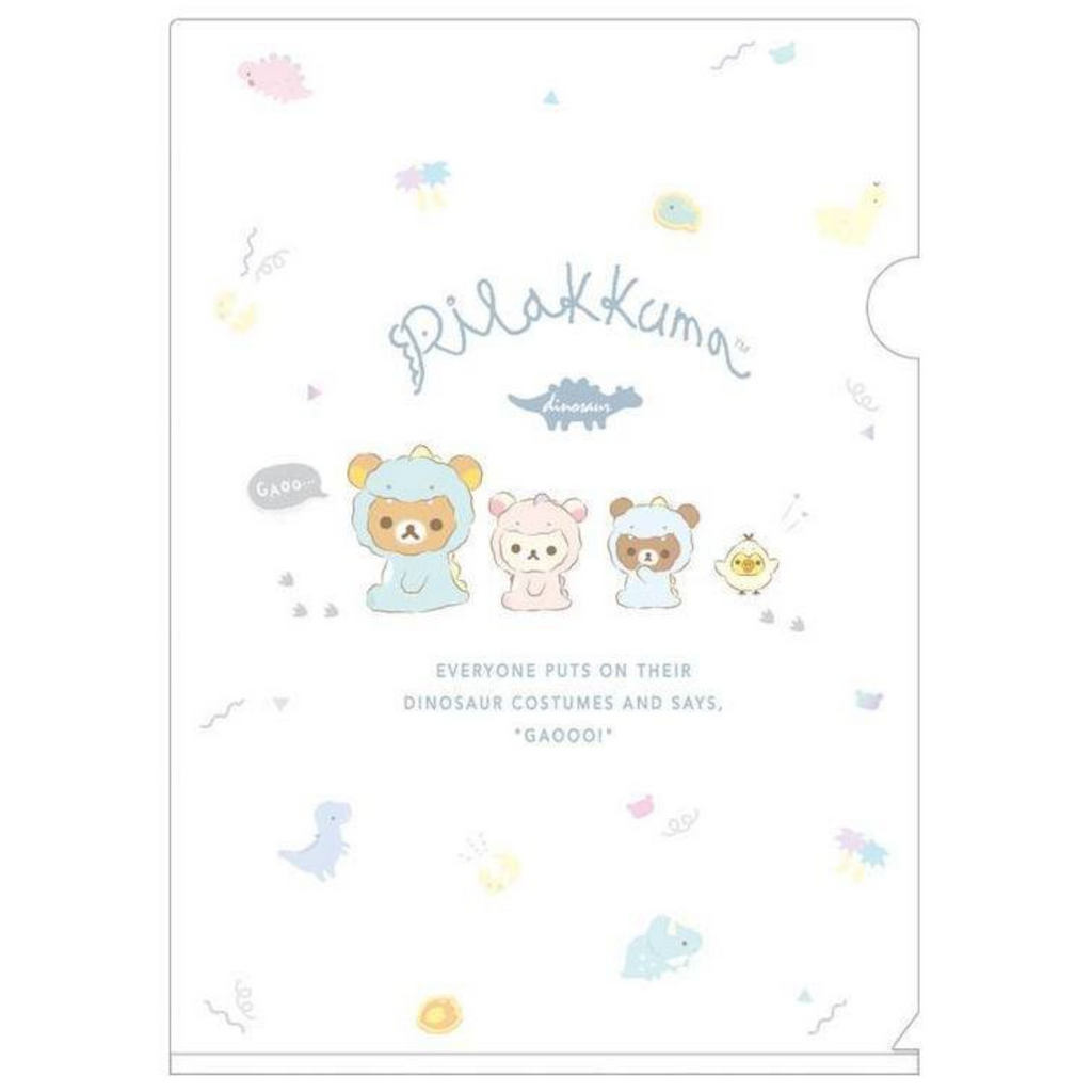 Folders San-X Rilakkuma Clear Holder - Dinosaurs - A4 - Single SAN-X FA00602