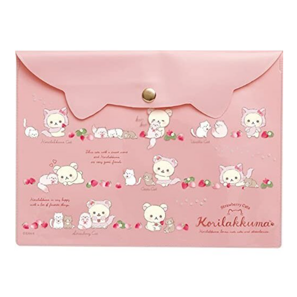 Folders San-X A5 Size Case - Korilakkuma and Strawberry Cat B SAN-X BV45302