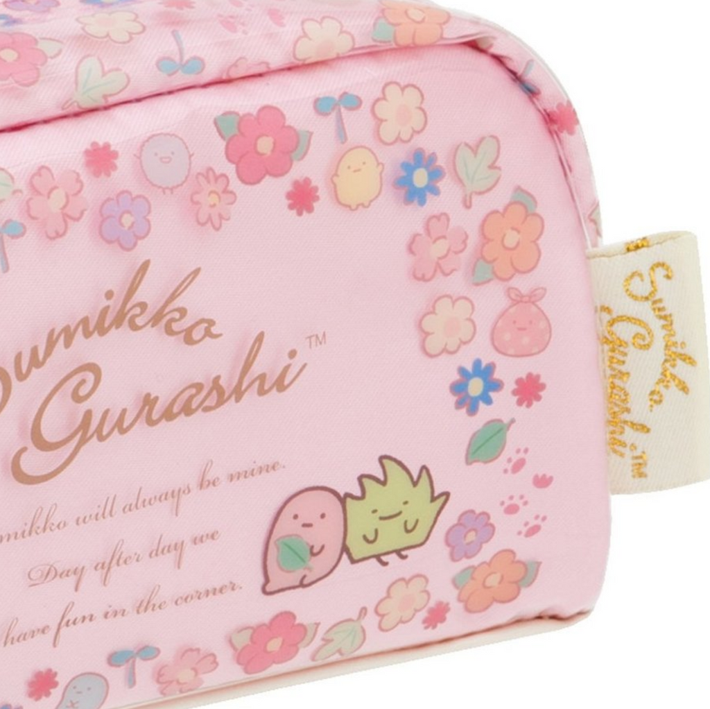 San - X Pen Pouch - Sumikko Gurashi - Pink Flower - SAN - X PY67801 - IRO