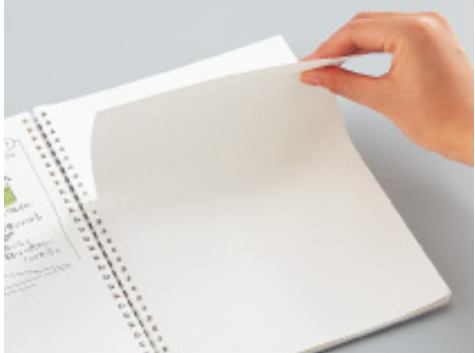 Kokuyo Soft Ring Notebook - Clear - Tear Off - 80 sheets - A5 - Dot Grid - KOKUYO SU - SV538WT - T - IRO