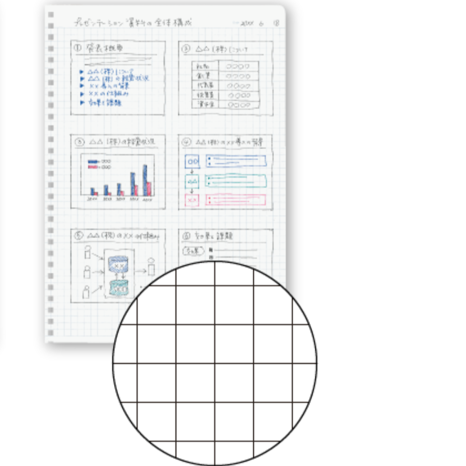 Kokuyo Soft Ring Notebook - Silver - Tear Off - 80 sheets - A5 - 5mm Grid - KOKUYO SU - SV338S5 - C - IRO