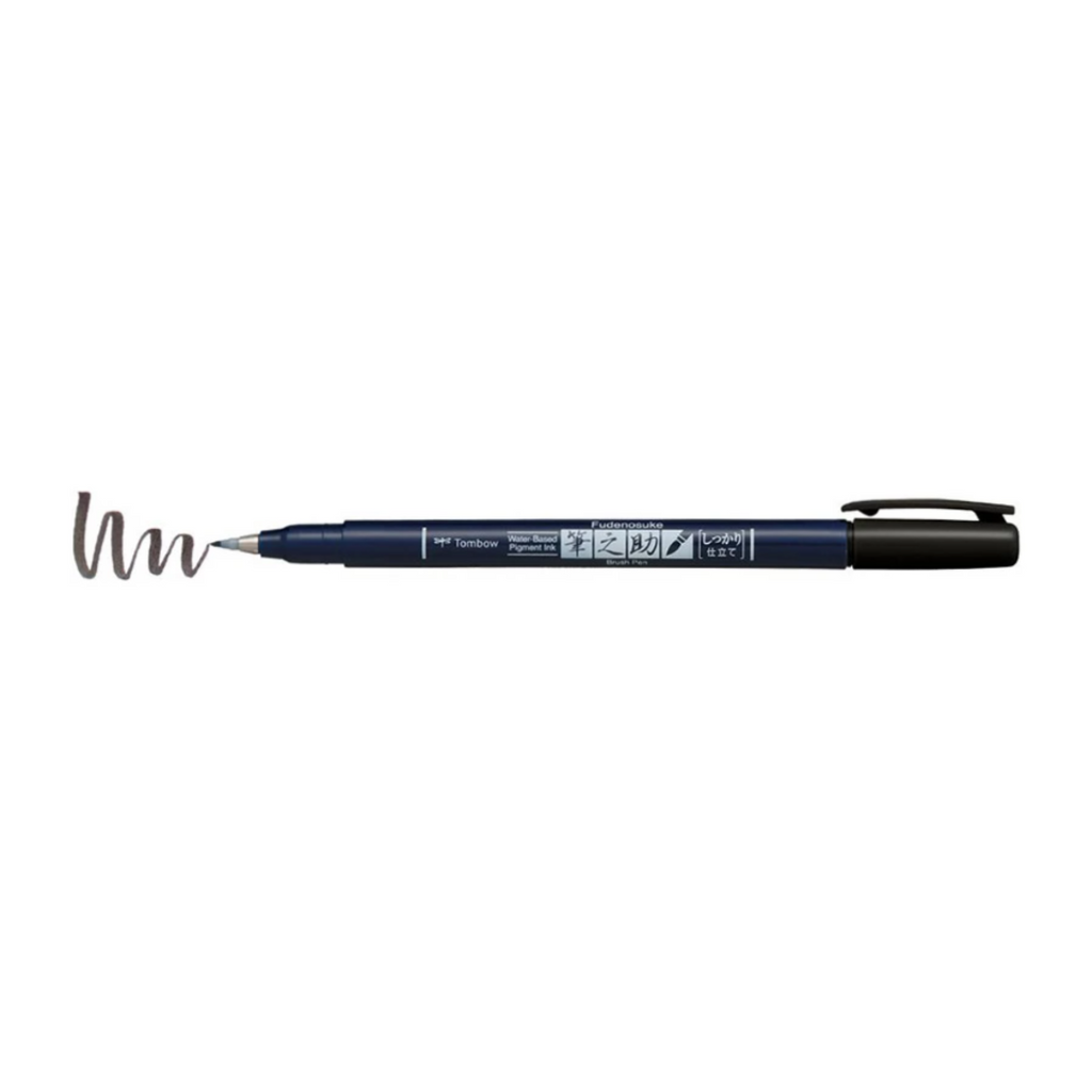 Brush Pens Tombow Fudenosuke Colored Brush Pen - Hard Tip Black TOMBOW WS-BH