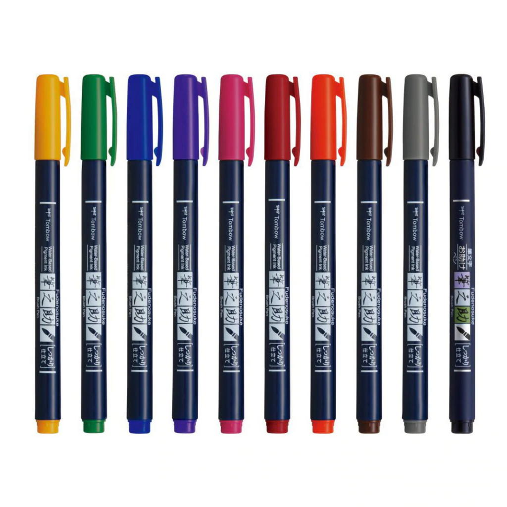 Brush Pens Tombow Fudenosuke Colored Brush Pen - Hard Tip Yellow TOMBOW WS-BH03
