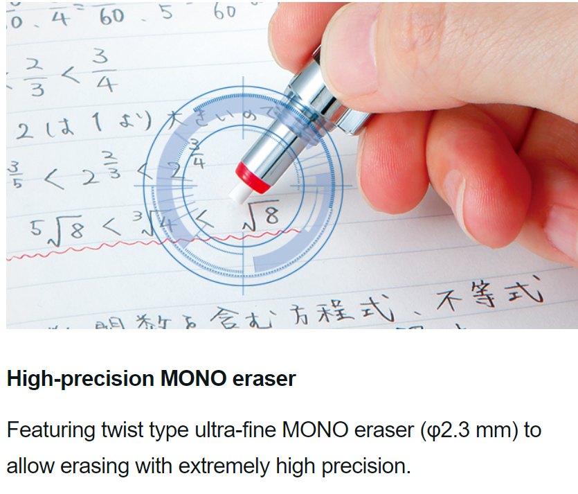 Mechanical Pencils Tombow MONO Graph Zero Mechanical Pencil - Metal Grip - 0.5 mm - Mono Color TOMBOW DPA-162A
