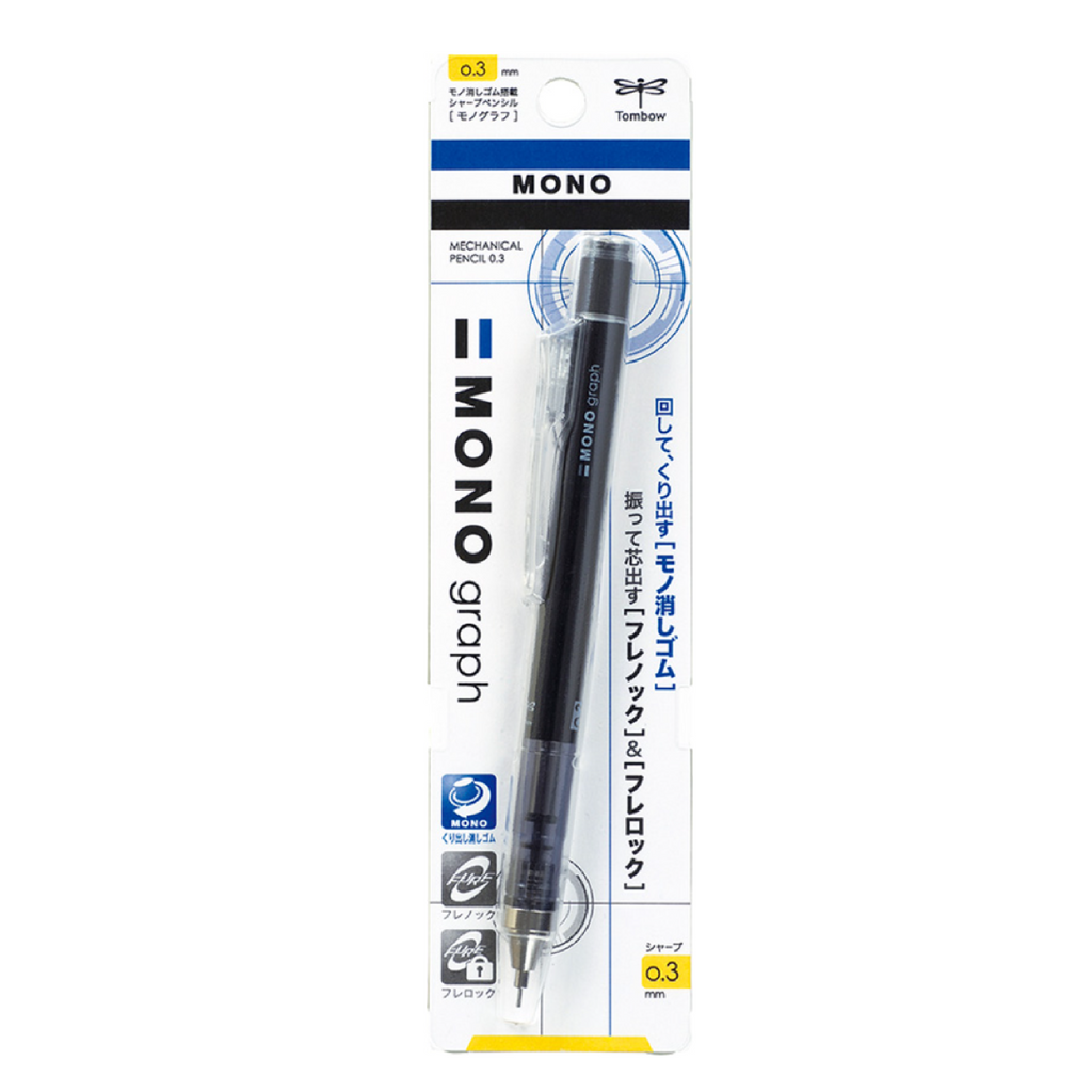 Tombow MONO Graph Shaker Mechanical Pencil - 0.3 mm - TOMBOW DPA - 131B - IRO