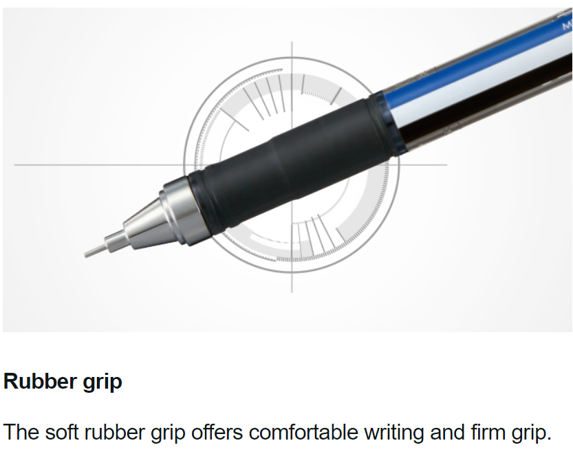 Tombow MONO Graph Shaker Mechanical Pencil - Rubber Grip - 0.5 mm - Mono Color - TOMBOW DPA - 141A - IRO