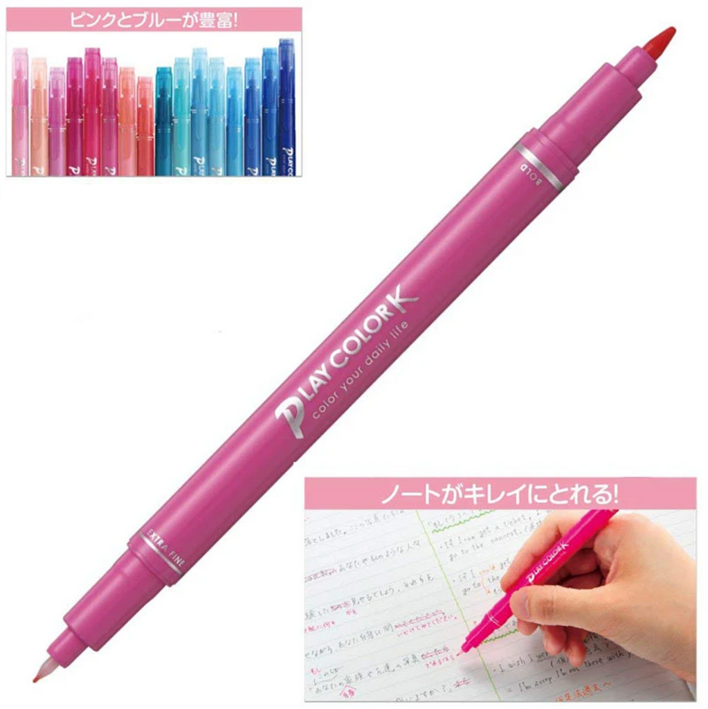 Tombow Play Color K Double - sided Marker Set - 0.3 mm/0.8 mm - 6 Bright Color Set - TOMBOW GCF - 611A - IRO