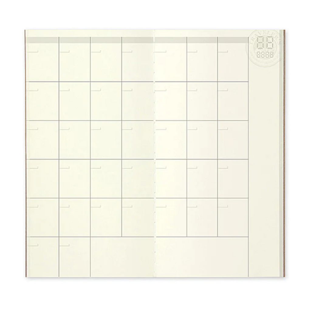 Traveler's Company Traveler's Notebook Refill 017 - Undated Monthly Planner - Regular Size - TRC 14317006 - IRO