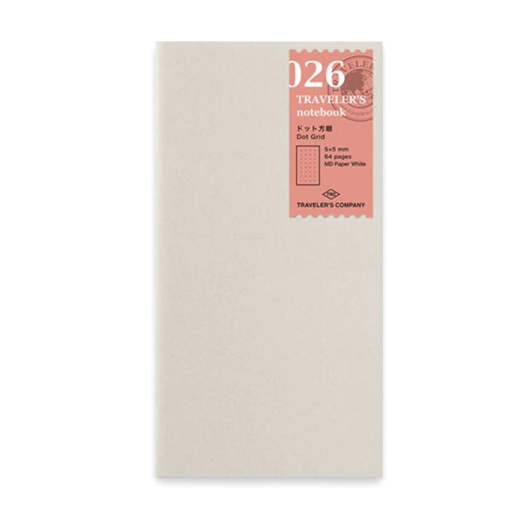 Undated Planners Traveler's Company Traveler's Notebook Refill 026 - Dotted - Regular Size TRC 14400006