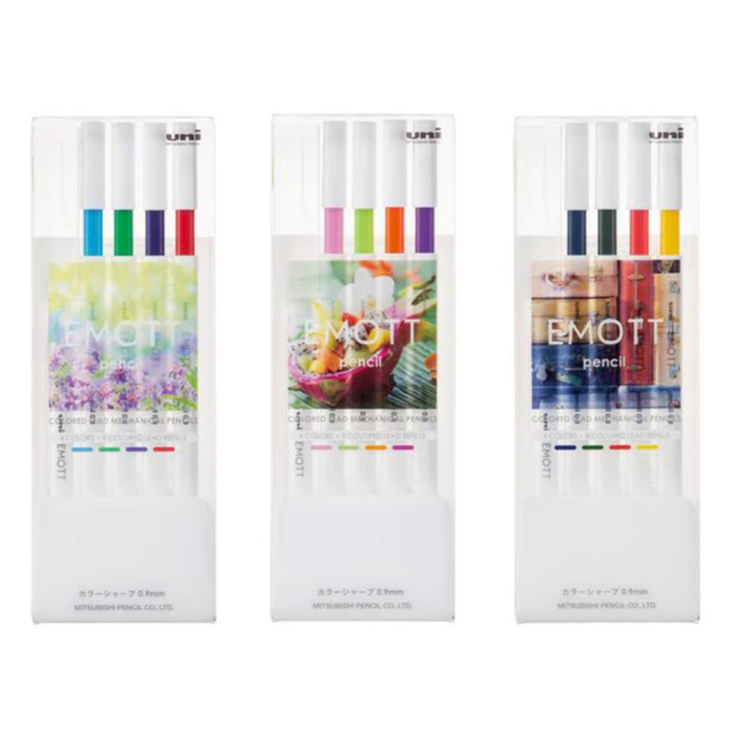 Uni Emott Mechanical Pencil 4 Color Set - 0.9 mm - No.2 Tropical - UNI M9EM4CL.NO2 - IRO