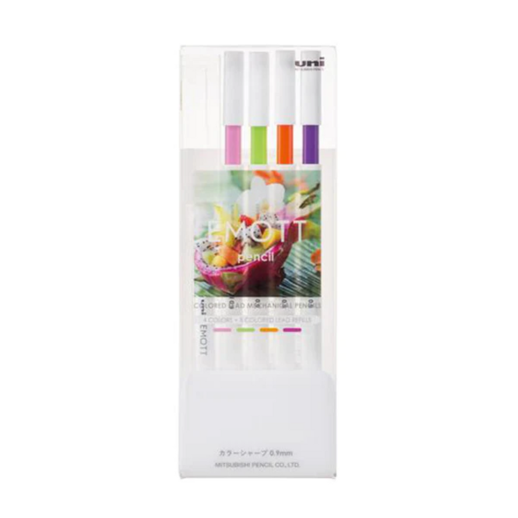Uni Emott Mechanical Pencil 4 Color Set - 0.9 mm - No.3 Nostalgic - UNI M9EM4CL.NO3 - IRO