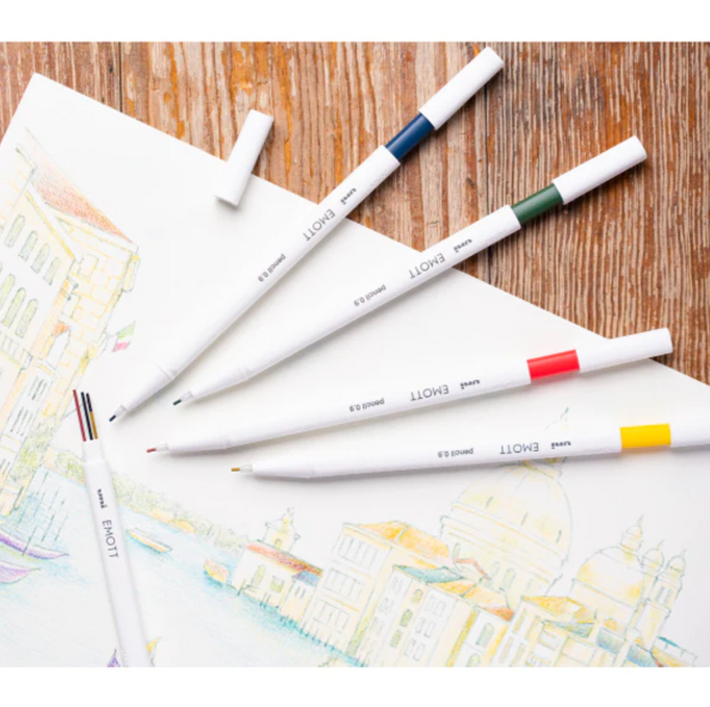 Uni Emott Mechanical Pencil 4 Color Set - 0.9 mm - No.3 Nostalgic - UNI M9EM4CL.NO3 - IRO