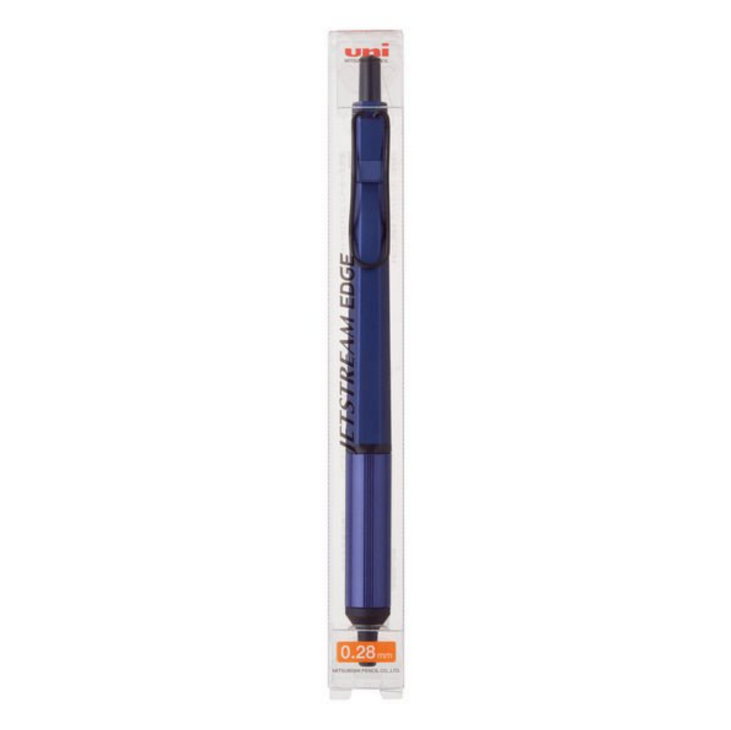 Uni Jetstream Edge Ballpoint Pen - Black Ink - 0.28 mm - Navy - UNI SXN100328.9 - IRO